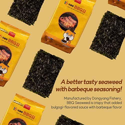 Otter Mong, Roasted Seaweed Snack, BBQ nori, Korean BBQ flavor, ...