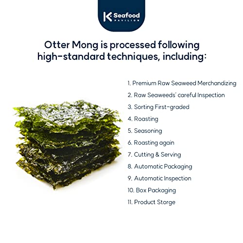Otter Mong, Roasted Seaweed Snack, BBQ nori, Korean BBQ flavor, ...