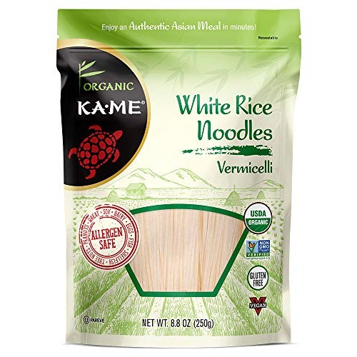 Ka-Me Organic Rice Noodles, Vermicelli, 8Oz. Bags, 6 Pack 47065