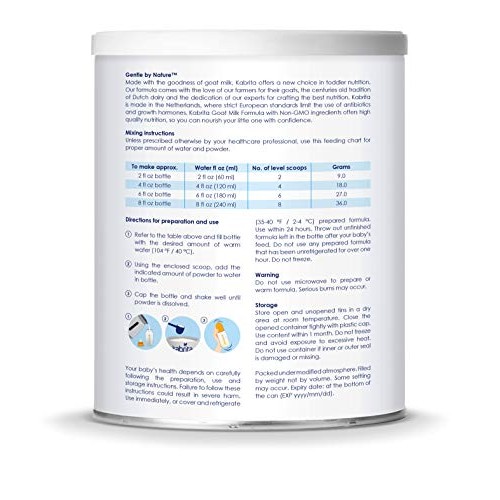 Kabrita Goat Milk Toddler Formula, 31.7 Oz, 6Count