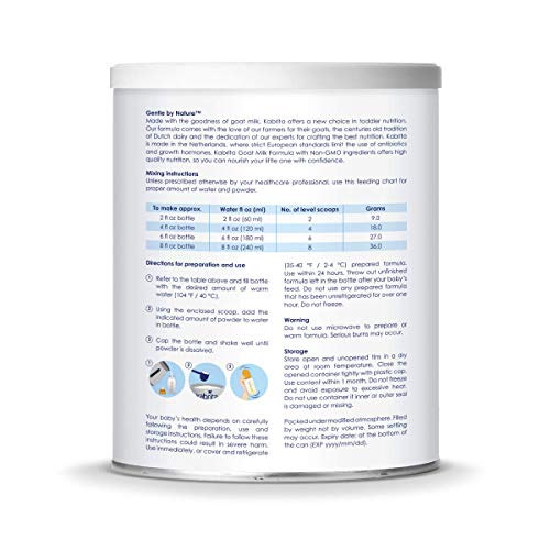 Kabrita Goat Milk Toddler Formula, White, 168 Ounce Pack Of 6