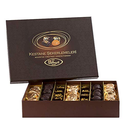 Kafkas Candied Chestnuts. Chocolate Covered Special Premium Cand