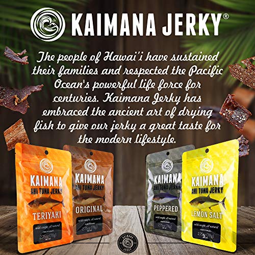 Kaimana Jerky Ahi Tuna 4 Pack Variety Bundle - All Natural &Amp; Wil