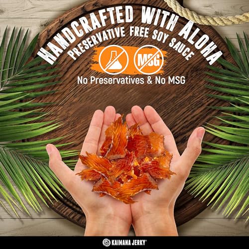 Kaimana Jerky Wild Caught Salmon Jerky - Organic Dried Fish Stri...