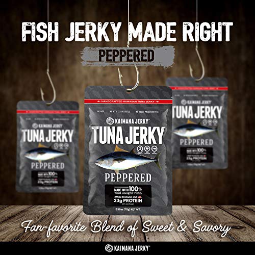 Kaimana Wild-Caught Ahi Tuna Jerky - Peppered | Rich In Omega-3S
