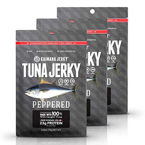 Kaimana Wild-Caught Ahi Tuna Jerky - Peppered | Rich In Omega-3S