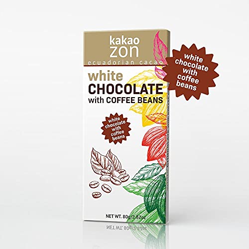 KakaoZon White Chocolate with Coffee | White Chocolate | 100% Ec...