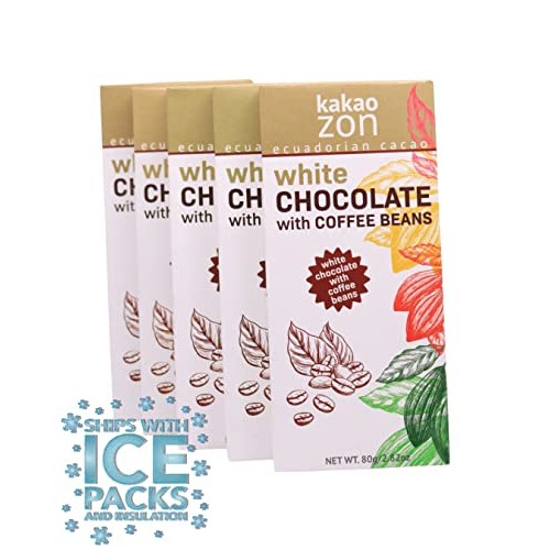 KakaoZon White Chocolate with Coffee | White Chocolate | 100% Ec...