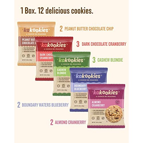 Kakookies A Cookie Re-Imagined, Assortment Of 5 Flavors Box Of