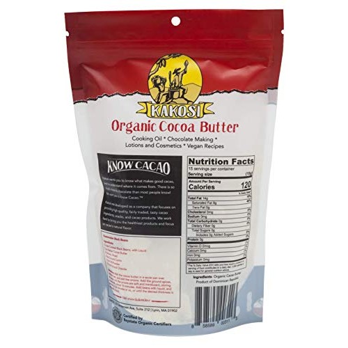 Kakosi Organic Cocoa Butter 8Oz Bag