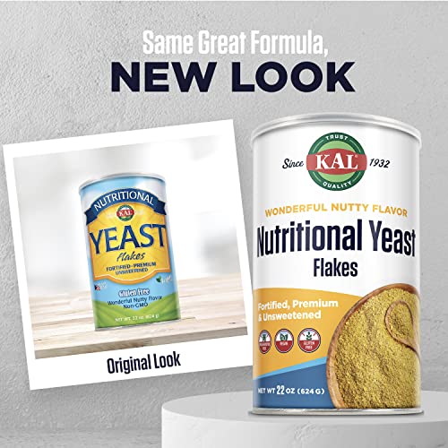 Kal Nutritional Yeast Flakes | Vitamin B12, Vegan, Non-Gmo, Glut