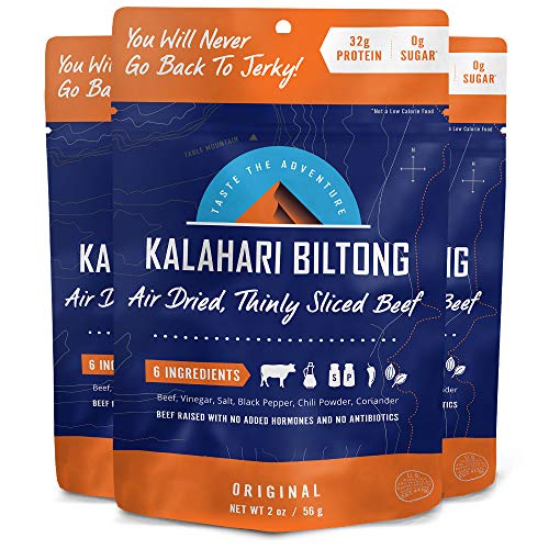 Original Kalahari Biltong, Air-Dried Thinly Sliced Beef, 2Oz Pa