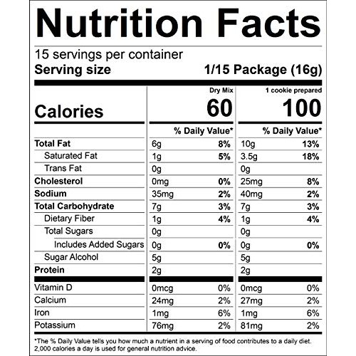 Kalifornia Keto - Keto Cookie Mix, Chocolate Chip, 1 Net Carb Pe