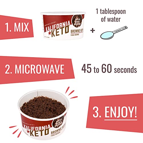 Kalifornia Keto Variety Brownie Cup 6 count, 2 flavors – Low C...