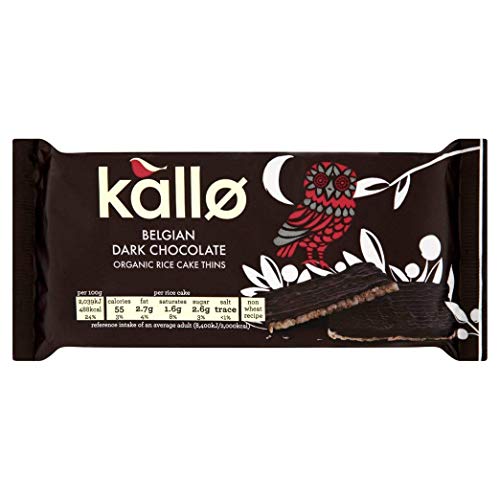 Kallo - Belgian Dark Chocolate Organic Rice Cake Thins - 90G Ca