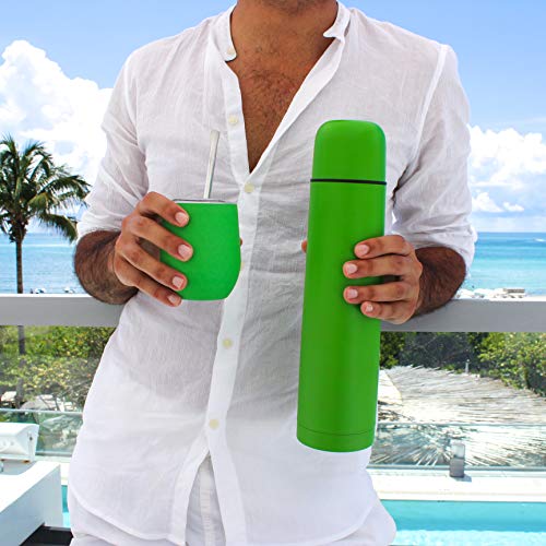 Kalmateh Yerba Mate Starter Set– Modern 8 Oz Double Walled Stain