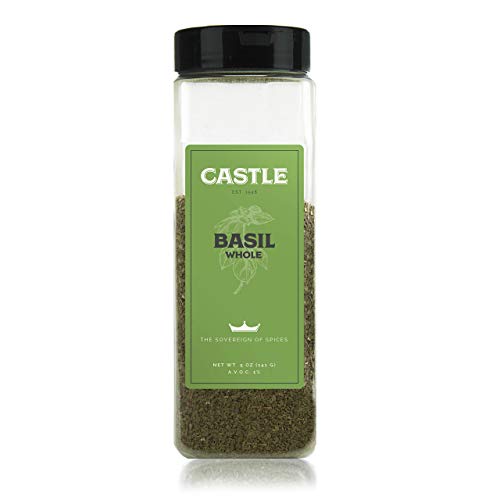 Castle Foods | Whole Basil Container, Premium Restaurant Quality