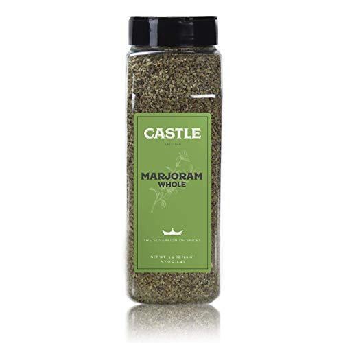 Castle Foods | Marjoram Leaves, 3.5 Oz Premium Restaurant Quality