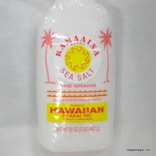 Kamaaina Brand Sea Salt - Fine Grains Net Wt. 32 Oz.