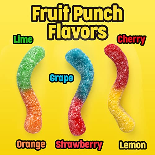 Trolli Sour Brite Crawlers – 2lb Pack Gummy Worms – Colorful Mix...