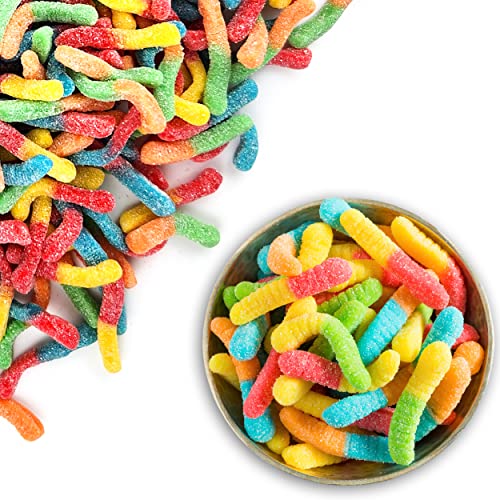 Trolli Sour Brite Crawlers – 2lb Pack Gummy Worms – Colorful Mix...