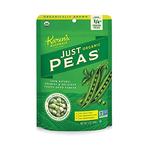 Karens Naturals Organic Just Peas, Organic All Natural Freeze-D