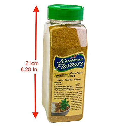 Premium Caribbean Curry Powder - Mild Curry, 16 Ounce No MSG -...