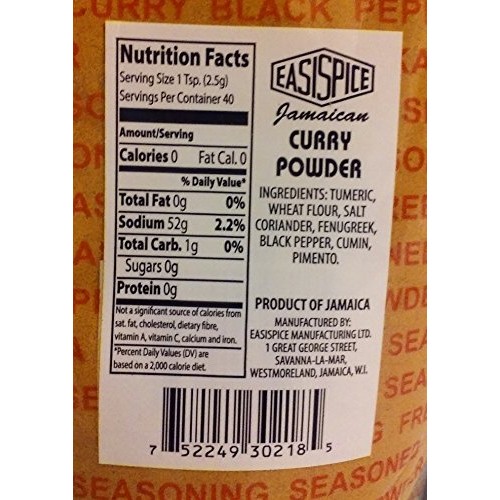 Karjos Easispice Jamaican Curry Powder - 250G/8.5 Oz