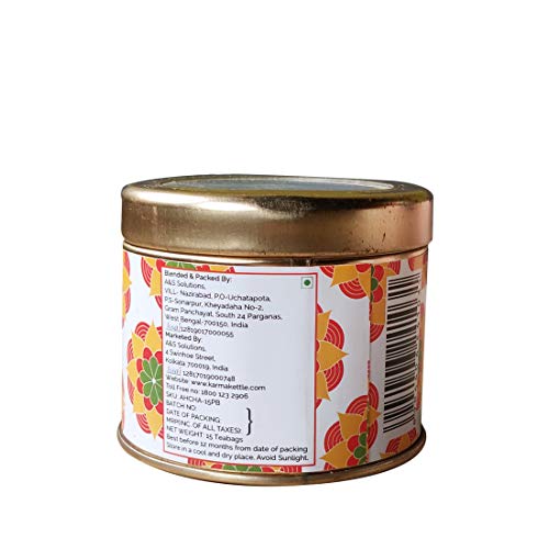 Karma kettle Chakra Green Tea with Ginger Flakes Tulsi CardamBit...