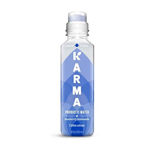 Karma Wellness Flavored Probiotic Water, Blueberry Lemonade, 18