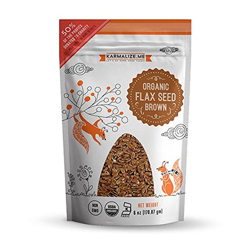 Karmalize.Me Organic Flax Seed, Brown 6 Oz.