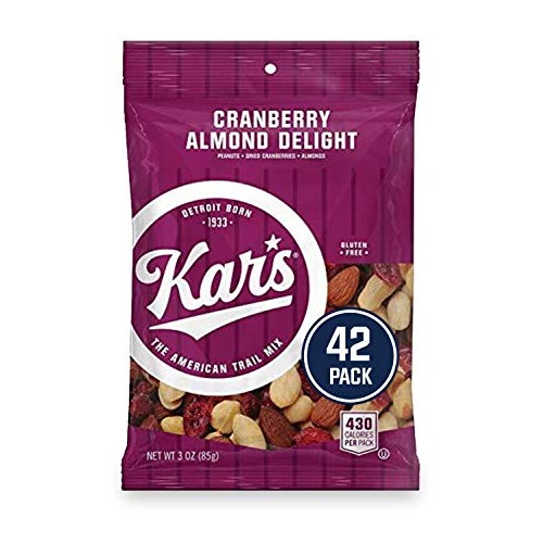 Kar’S Nuts Cranberry Almond Delight Trail Mix, 3 Oz Individual P