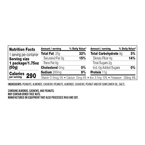 Kars Peanut Almond Cashew Mixed Nuts Snacks - Bulk Pack Of 1.75