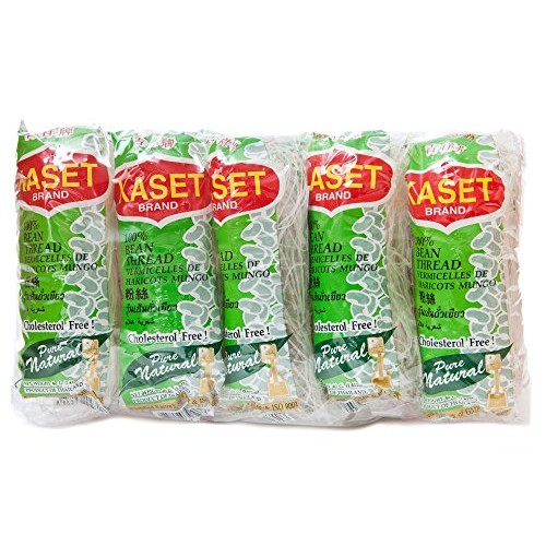 Kaset Bean Thread Glass Noodles 1.41 Oz 40 G X 10 From Thailan