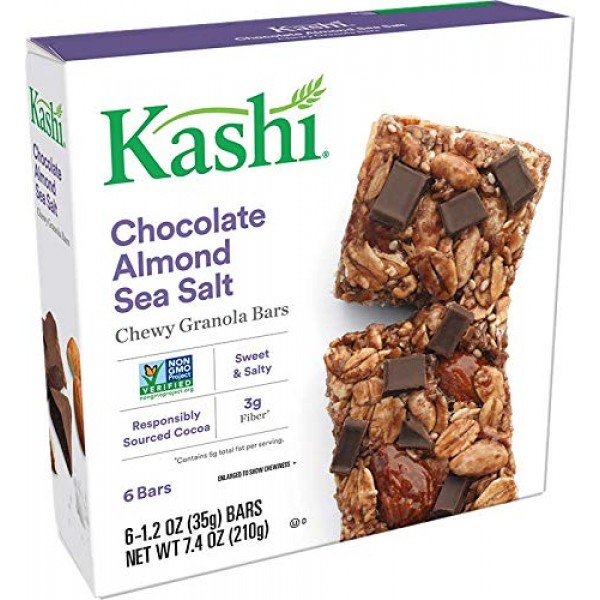 Kashi Granola Bars, Chewy, Chocolate Almond &Amp; Sea Salt With Chia