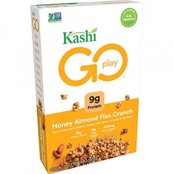 Kashi Go Honey Almond Flax Crunch Breakfast Cereal - Non-Gmo Pro