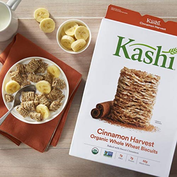 Kashi Organic Cinnamon Harvest Breakfast Cereal - Vegan, 16.3 Oz