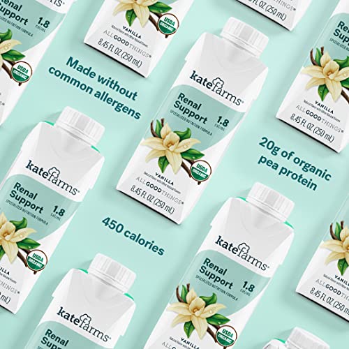 Kate Farms Organic Vegan Plant Based 1.8 Renal Support Shake, Va