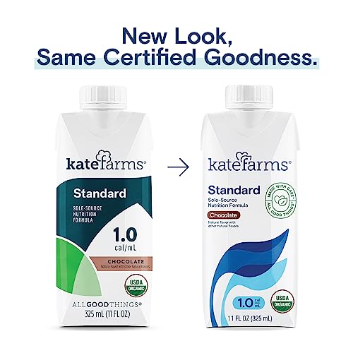 KATE FARMS Organic1.0 Sole-Source Nutrition Shake, Chocolate, 16...