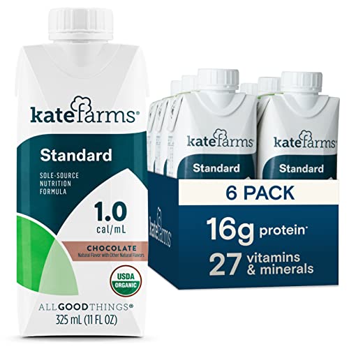 KATE FARMS Organic1.0 Sole-Source Nutrition Shake, Chocolate, 16...