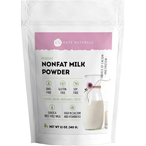 Dairy Nonfat Milk Powder - Kate Naturals. Made In Usa. Skim Milk