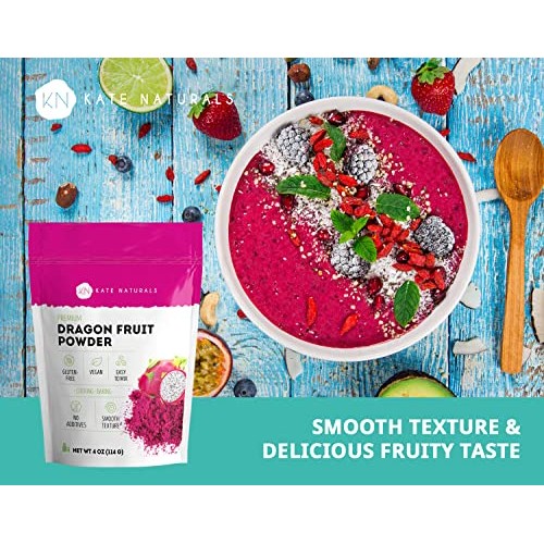 Dragon Fruit Powder For Baking &Amp; Drink 4Oz - Kate Naturals. Ve