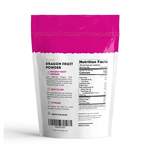 Dragon Fruit Powder For Baking &Amp; Drink 4Oz - Kate Naturals. Ve