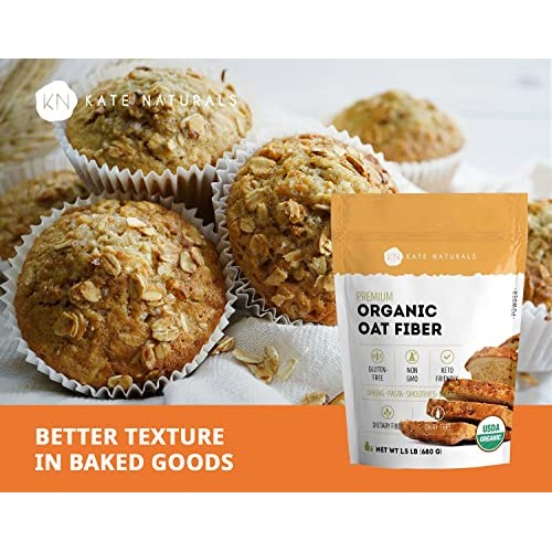 Organic Oat Fiber Powder - Kate Natural. Gluten-Free, Non-Gmo. P