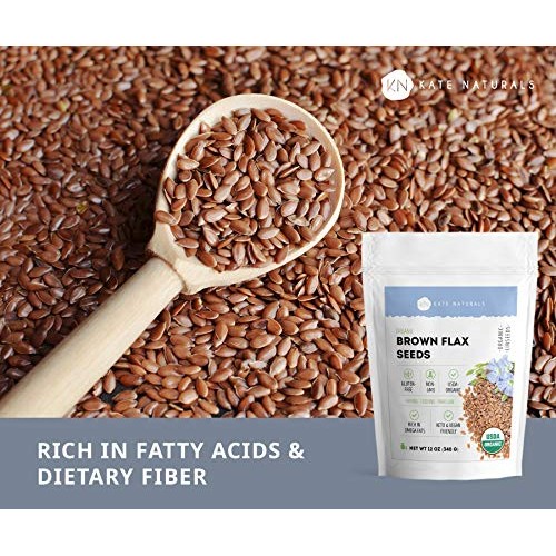 Organic Brown Flax Seeds - Kate Naturals | All-Natural, Non-Gmo,
