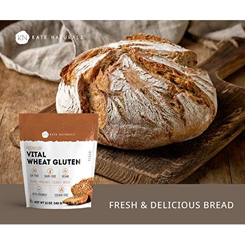 Premium Vital Wheat Gluten - Kate Naturals. High Protein, Low Ca