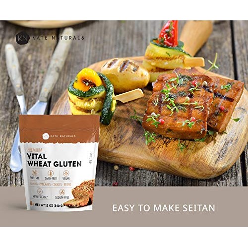 Premium Vital Wheat Gluten - Kate Naturals. High Protein, Low Ca