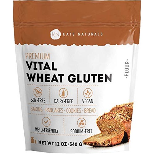 Premium Vital Wheat Gluten - Kate Naturals. High Protein, Low Ca