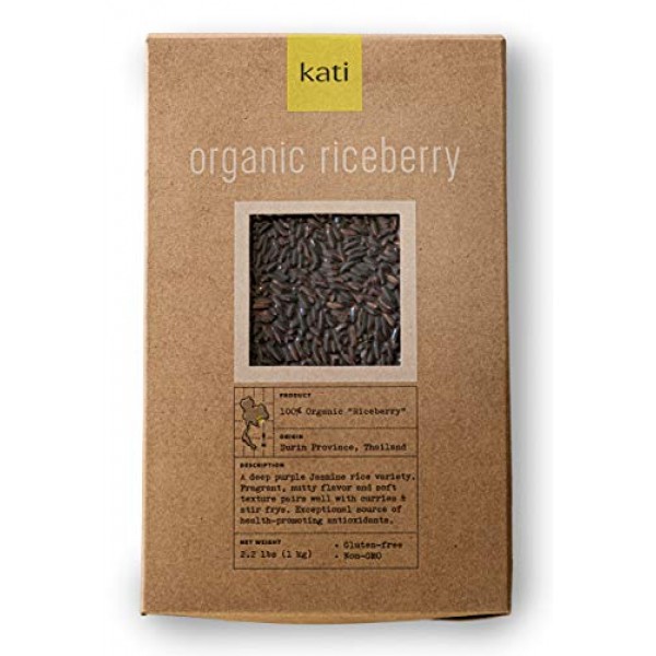 100% Certified Organic Riceberry Purple Jasmine Rice 2.2lbs • ...