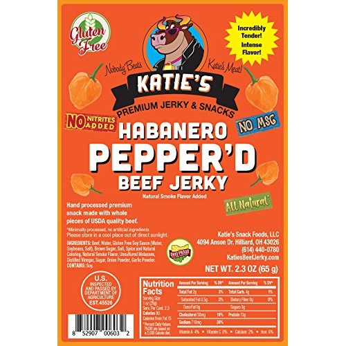 Habanero Pepperd Beef Jerky-Gluten Free - No Preservatives, Nit